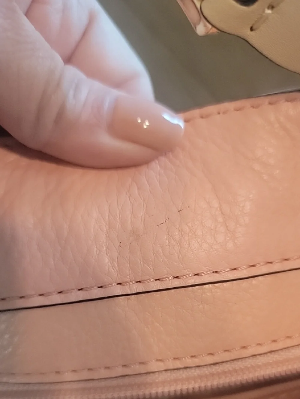 Michael Kors Blush Pink Leather Tote with Gold Accents
